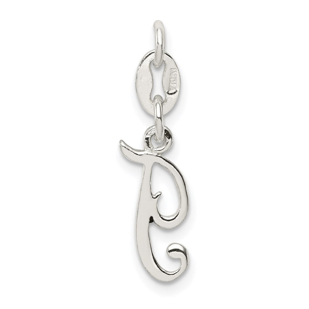 Sterlingsilber Buchstabe T Initiale Charm