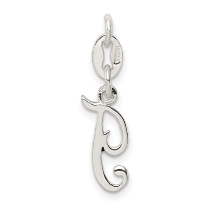 Sterlingsilber Buchstabe T Initiale Charm