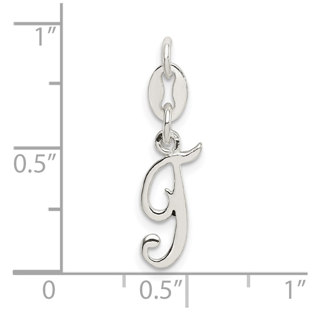 Sterlingsilber Buchstabe T Initiale Charm