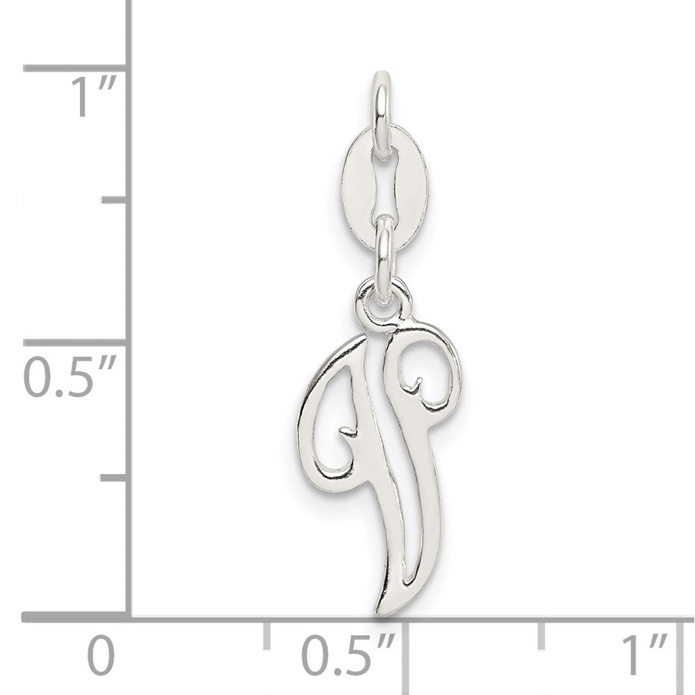 Sterlingsilber Buchstabe V Initiale Charm