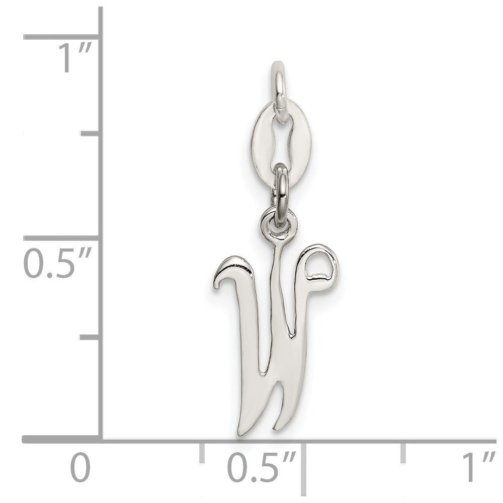 Sterlingsilber Buchstabe W Initiale Charm