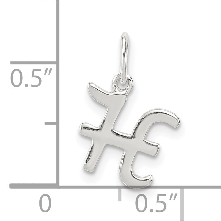 Sterlingsilber Buchstabe H Initiale Charm