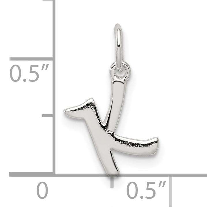 Sterlingsilber Buchstabe K Initiale Charm