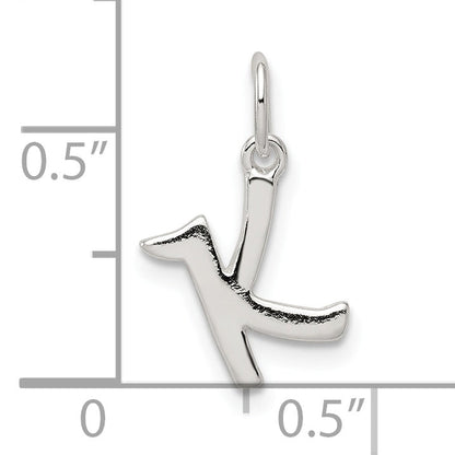 Sterlingsilber Buchstabe K Initiale Charm