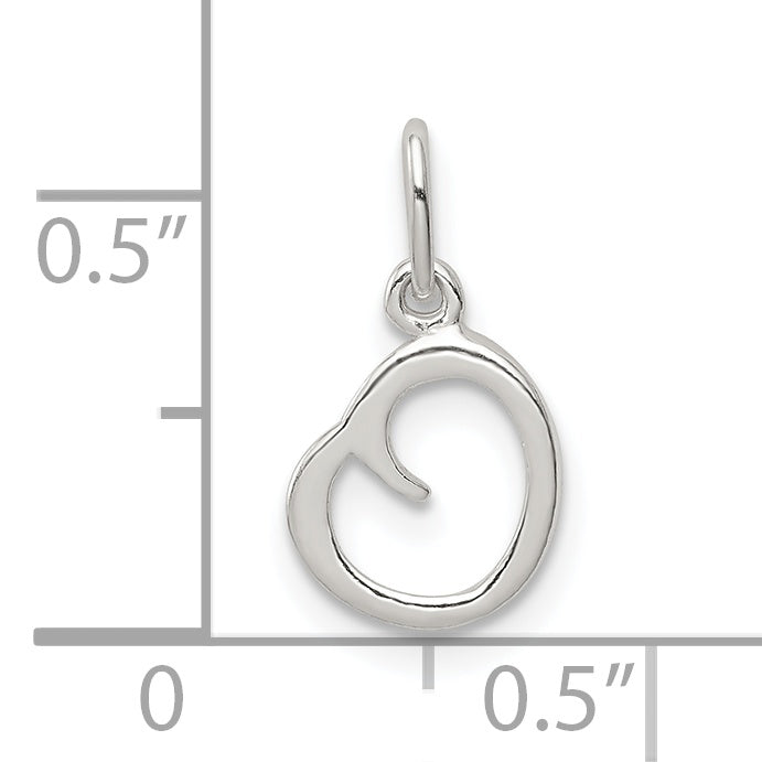 Sterlingsilber Buchstabe O Initiale Charm