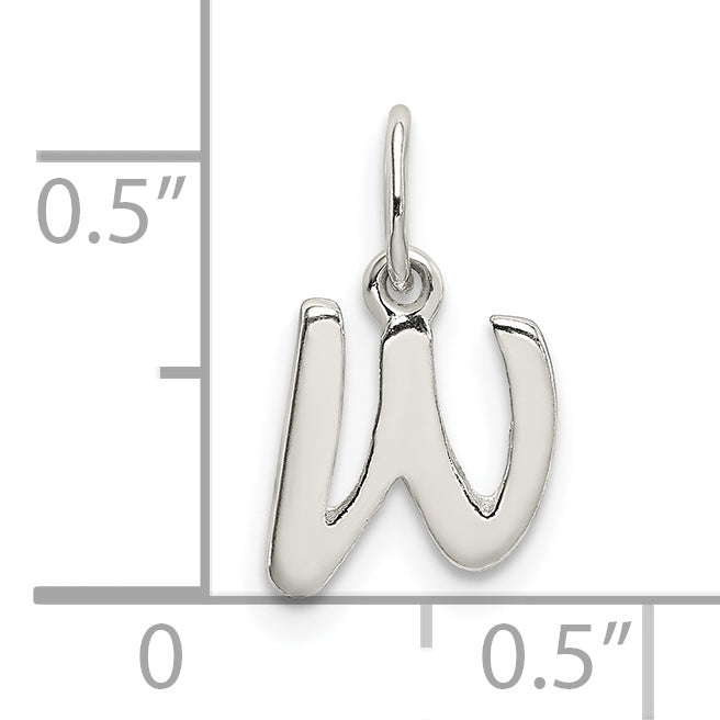 Sterlingsilber Buchstabe W Initiale Charm