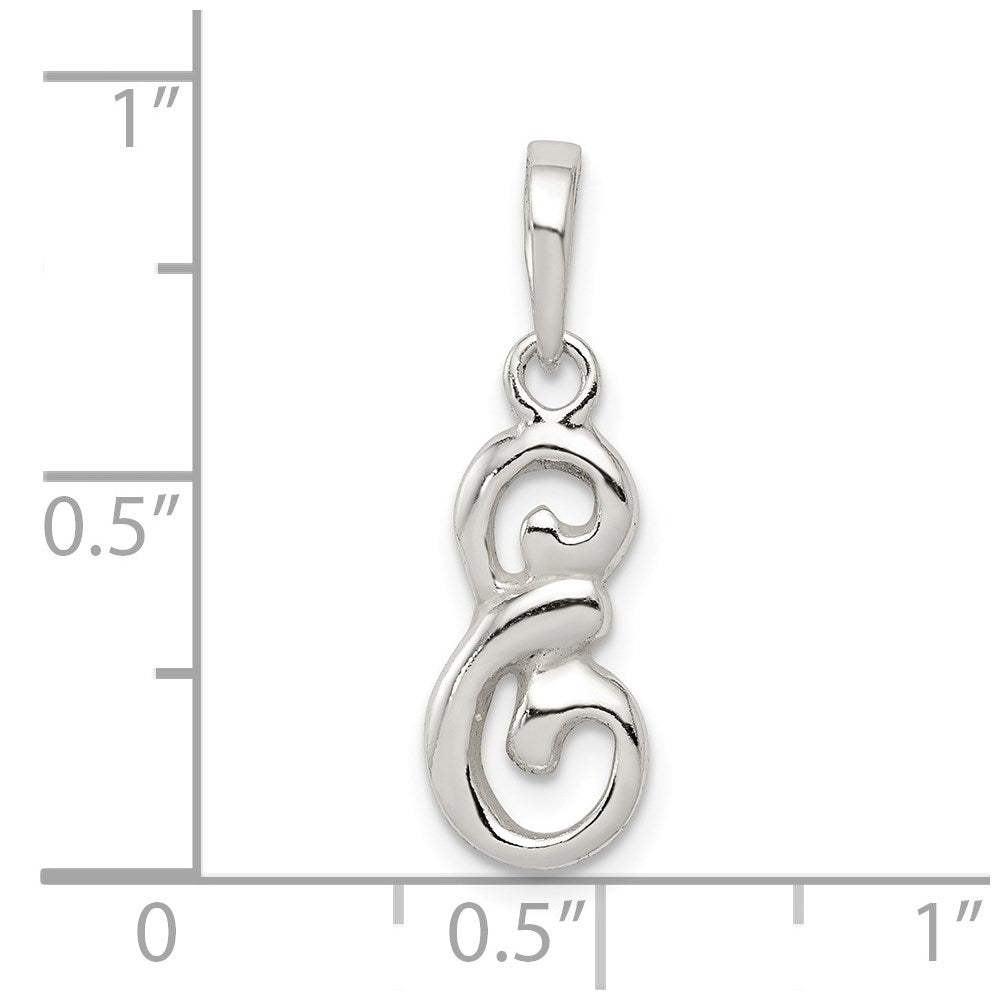 Sterlingsilber Buchstabe E Initiale Anhänger