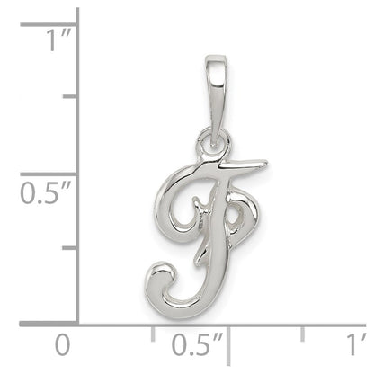 Sterlingsilber Buchstabe F Initiale Anhänger