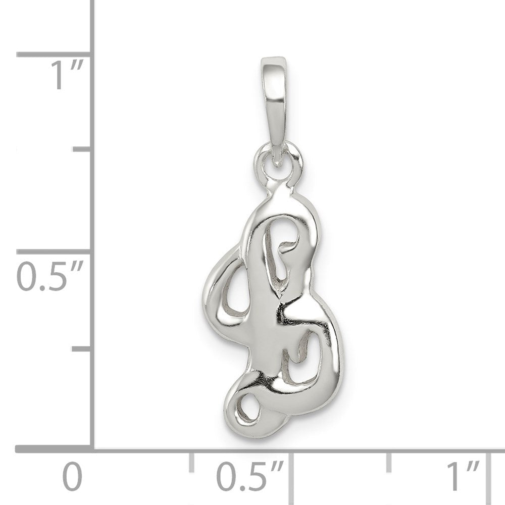 Sterlingsilber Buchstabe L Initiale Anhänger