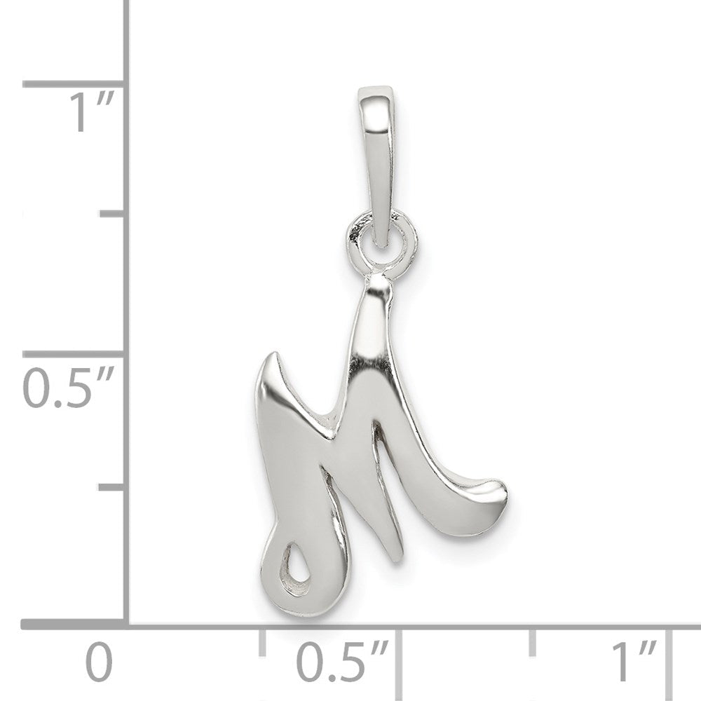 Sterlingsilber Buchstabe M Initiale Anhänger