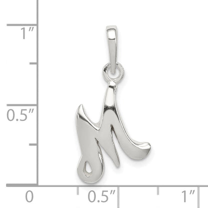 Sterlingsilber Buchstabe M Initiale Anhänger