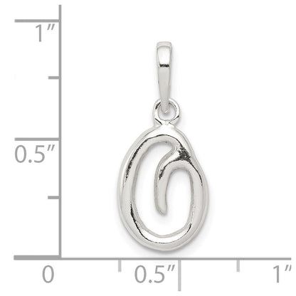 Sterlingsilber Buchstabe O Initiale Anhänger