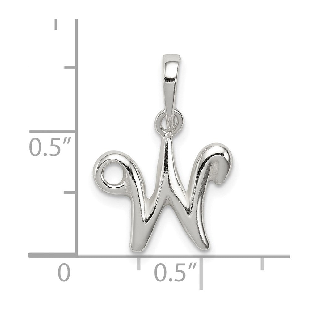 Sterlingsilber Buchstabe W Initiale Anhänger