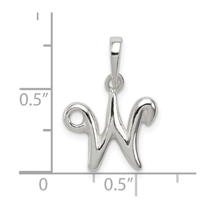 Sterlingsilber Buchstabe W Initiale Anhänger