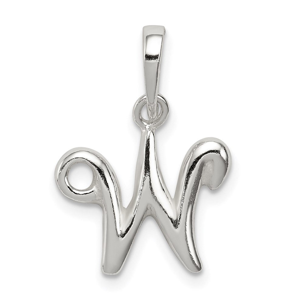 Sterlingsilber Buchstabe W Initiale Anhänger