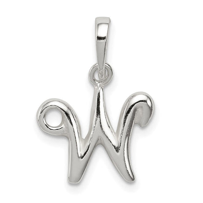 Sterlingsilber Buchstabe W Initiale Anhänger