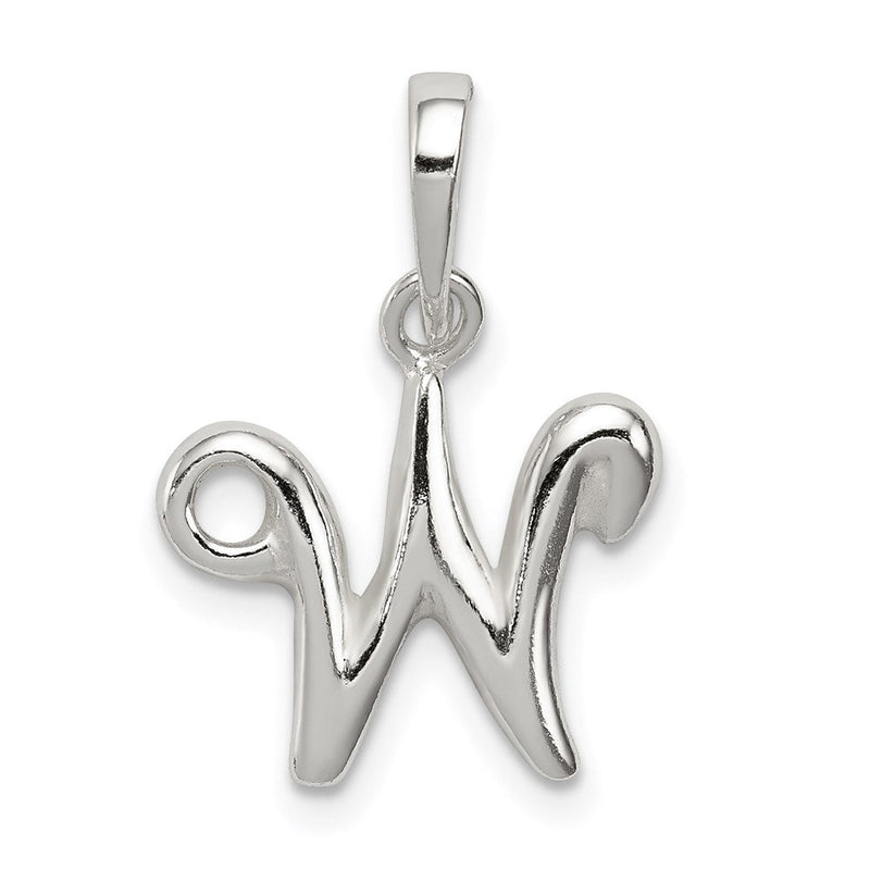 Sterlingsilber Buchstabe W Initiale Anhänger