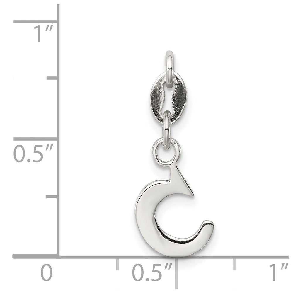Sterlingsilber Buchstabe C Initiale Charm
