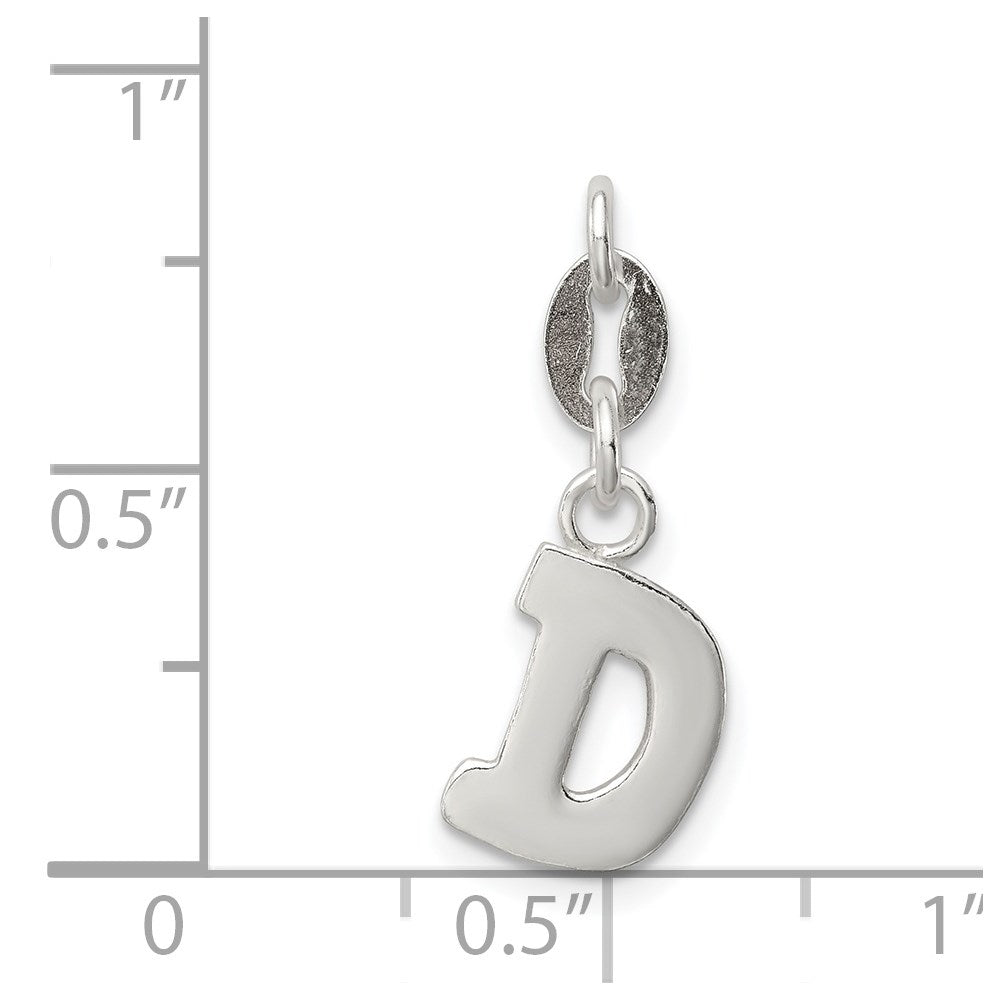 Sterlingsilber Buchstabe D Initiale Charm