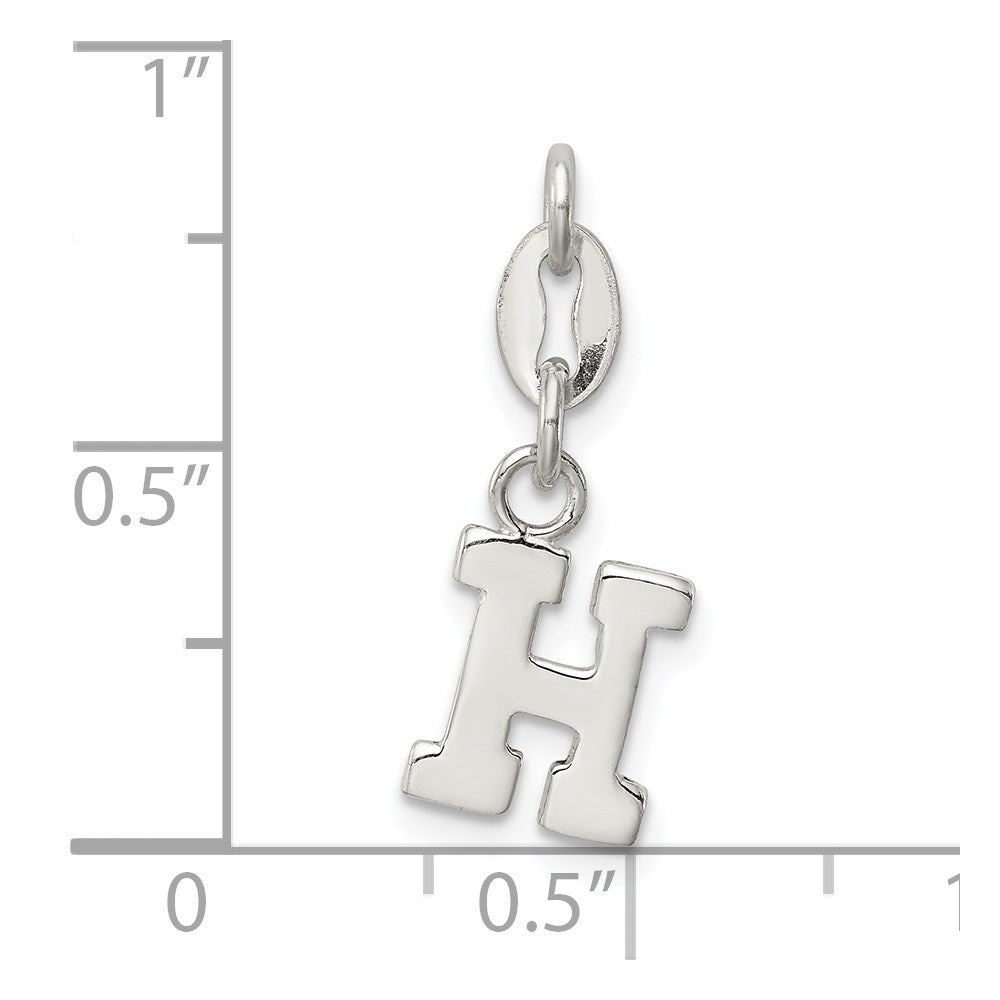 Sterlingsilber Buchstabe H Initiale Charm