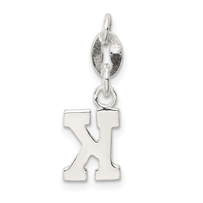 Sterlingsilber Buchstabe K Initiale Charm