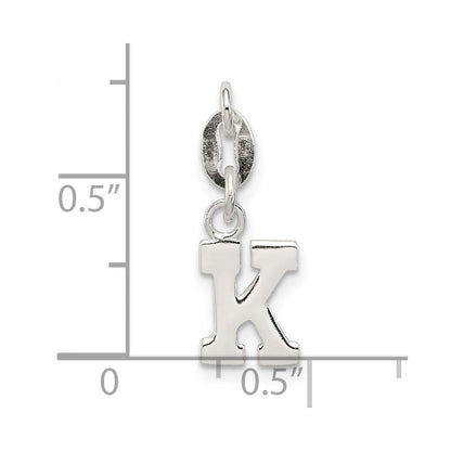 Sterlingsilber Buchstabe K Initiale Charm