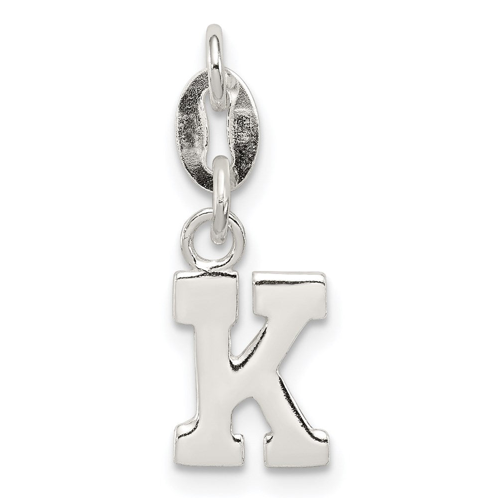 Sterlingsilber Buchstabe K Initiale Charm