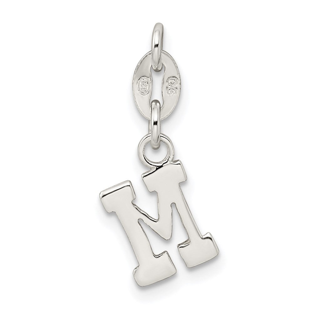 Sterlingsilber Buchstabe M Initiale Charm