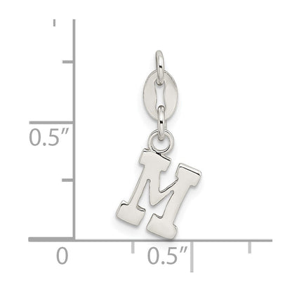 Sterlingsilber Buchstabe M Initiale Charm