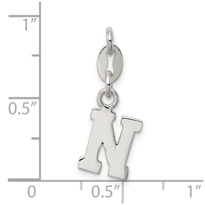 Sterlingsilber Buchstabe N Initiale Charm