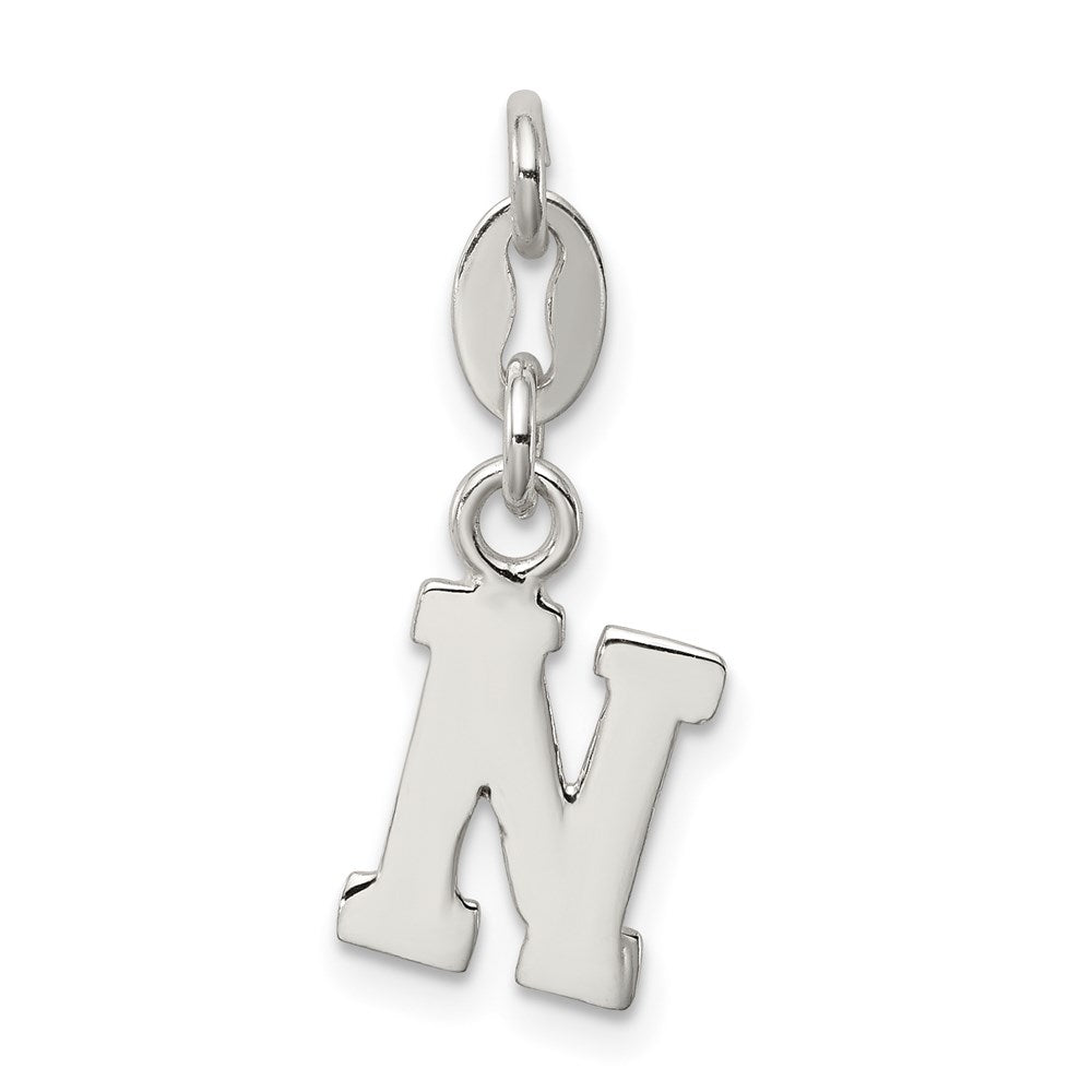 Sterlingsilber Buchstabe N Initiale Charm