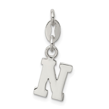 Sterlingsilber Buchstabe N Initiale Charm
