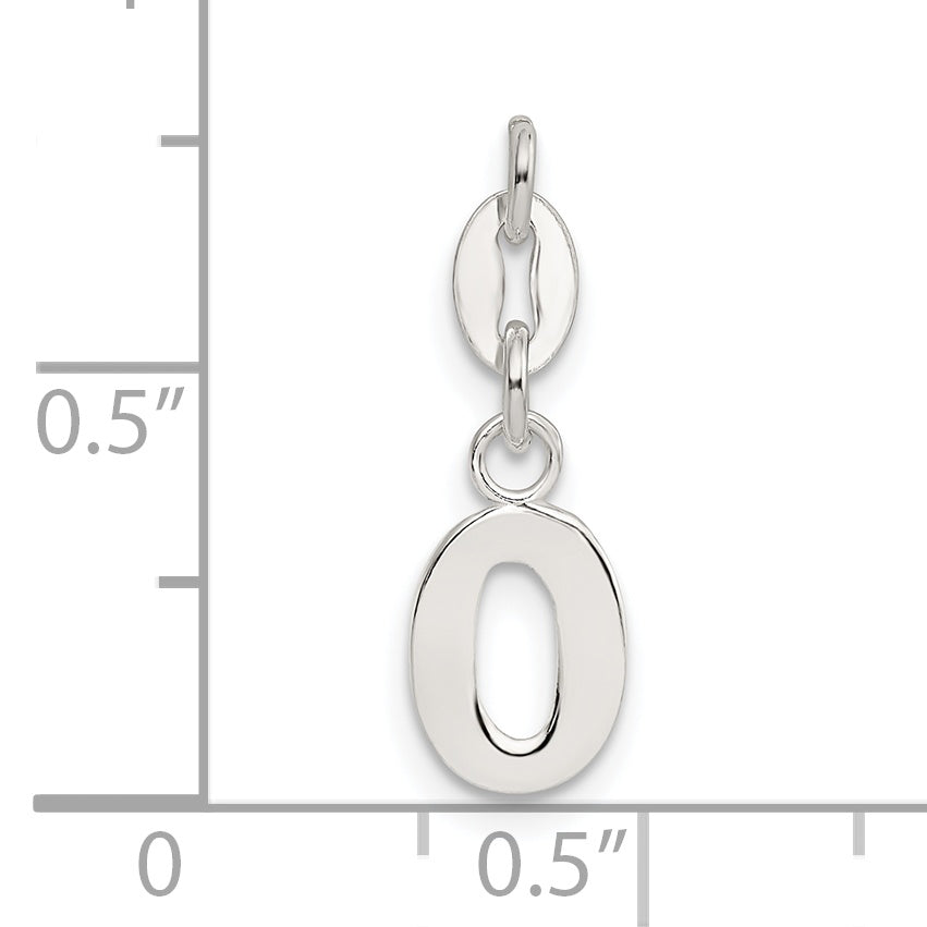 Sterlingsilber Buchstabe O Initiale Charm