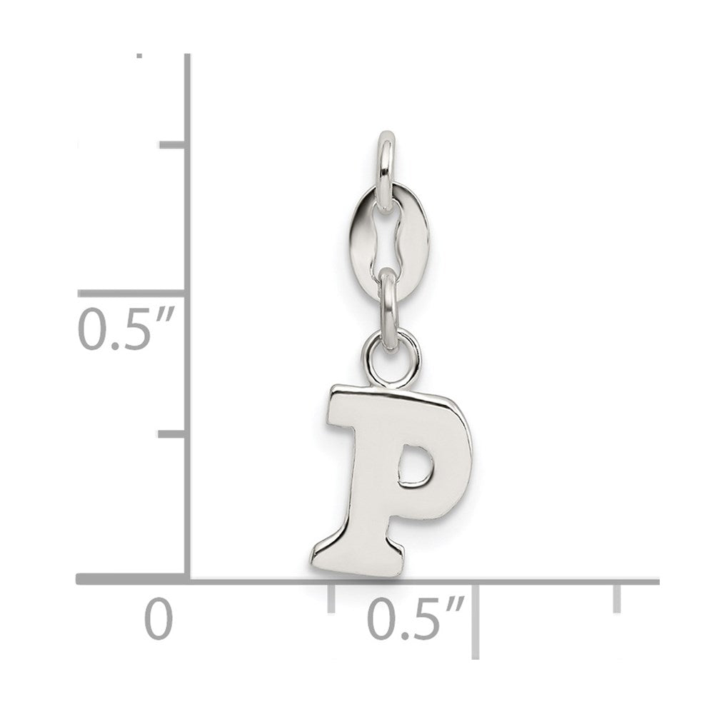 Sterlingsilber Buchstabe P Initiale Charm