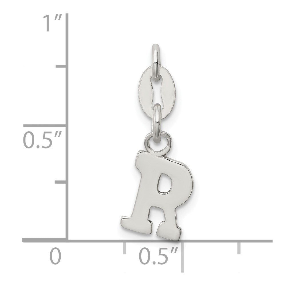 Sterlingsilber Buchstabe R Initiale Charm