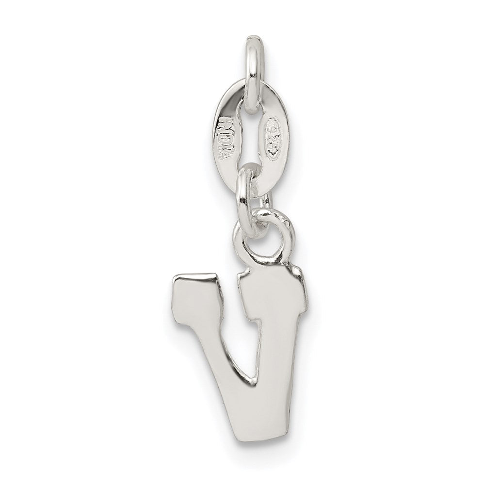 Sterlingsilber Buchstabe V Initiale Charm