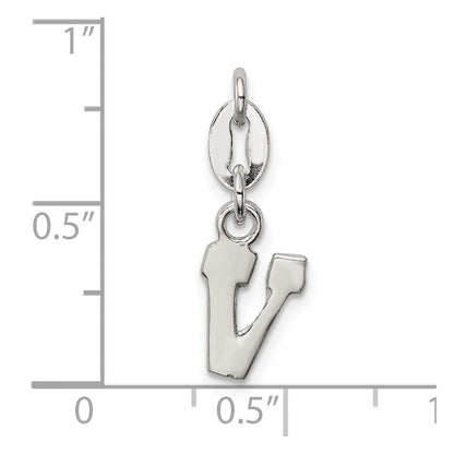 Sterlingsilber Buchstabe V Initiale Charm