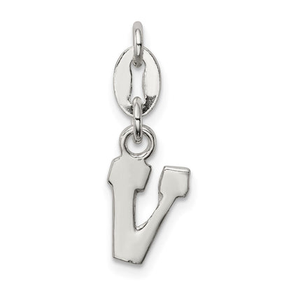 Sterlingsilber Buchstabe V Initiale Charm