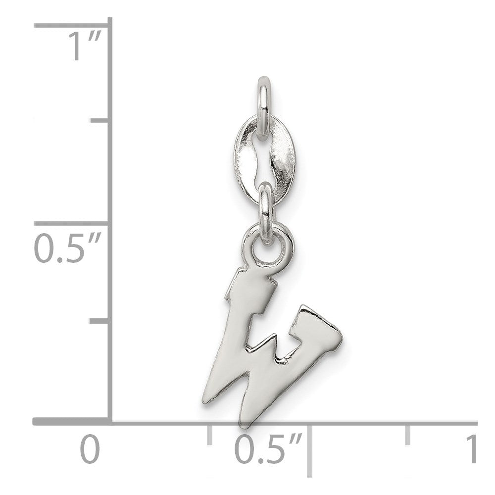 Sterlingsilber Buchstabe W Initiale Charm