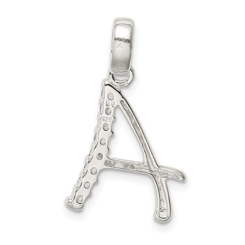 Sterlingsilber Zirkonia Buchstabe A Initiale Anhänger