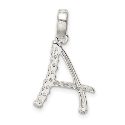 Sterlingsilber Zirkonia Buchstabe A Initiale Anhänger