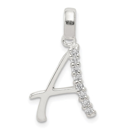 Sterlingsilber Zirkonia Buchstabe A Initiale Anhänger