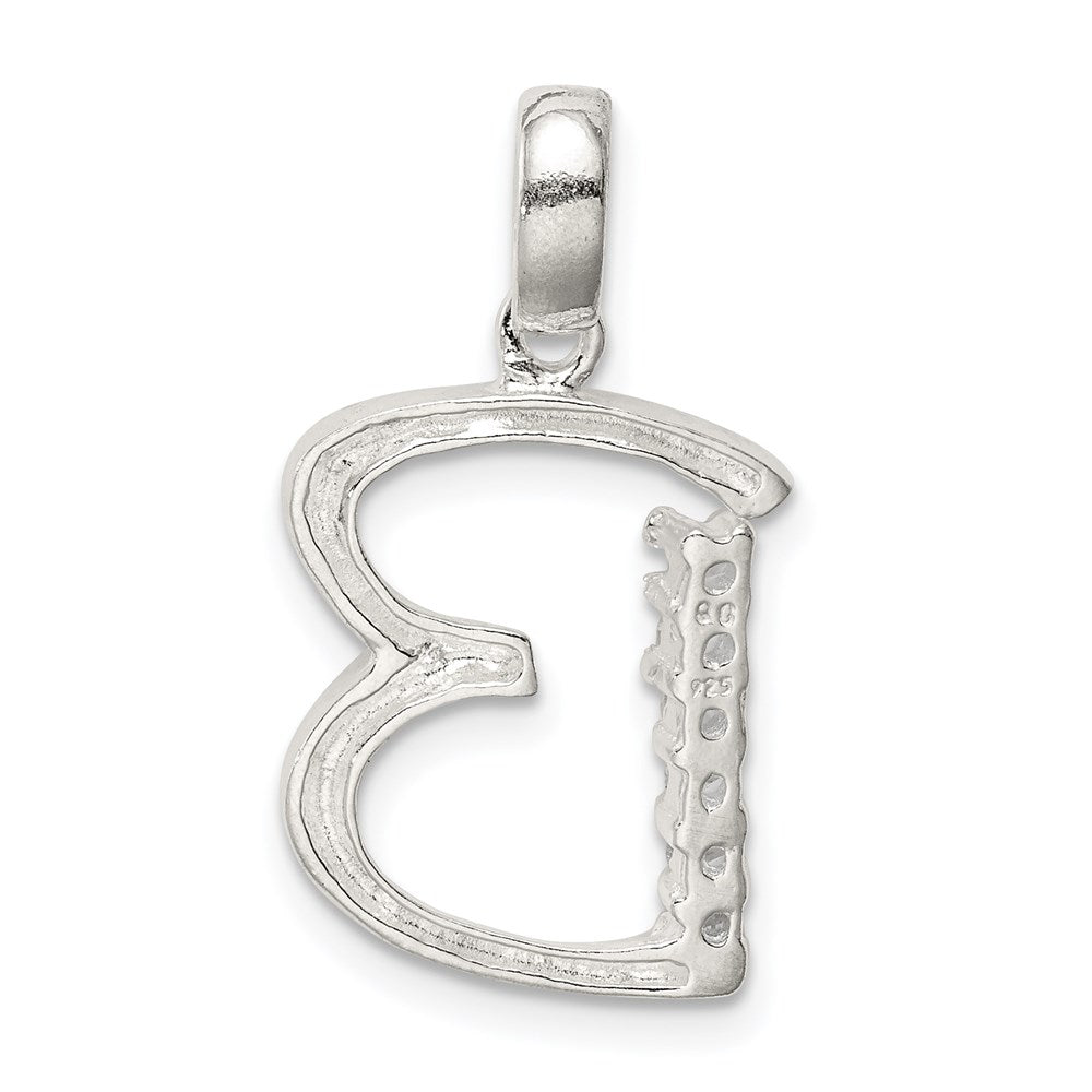 Sterlingsilber Zirkonia Buchstabe B Initiale Anhänger