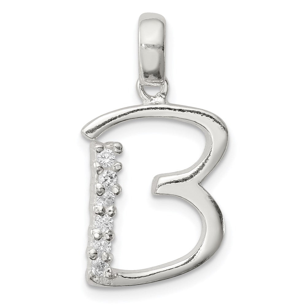 Sterlingsilber Zirkonia Buchstabe B Initiale Anhänger