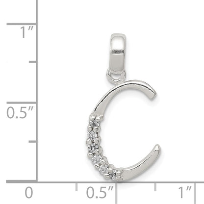 Sterlingsilber Zirkonia Buchstabe C Initiale Anhänger