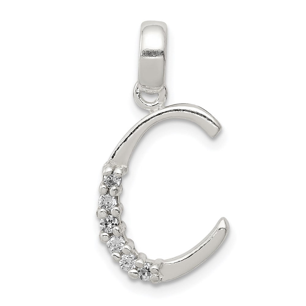 Sterlingsilber Zirkonia Buchstabe C Initiale Anhänger