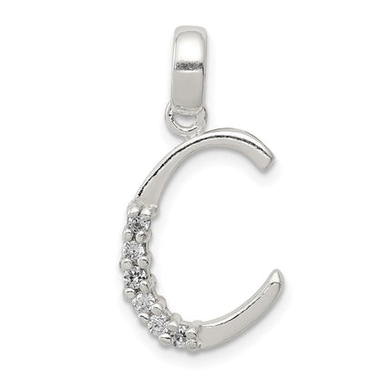 Sterlingsilber Zirkonia Buchstabe C Initiale Anhänger