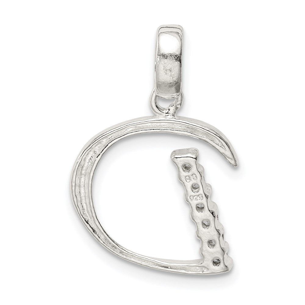 Sterlingsilber Zirkonia Buchstabe D Initiale Anhänger