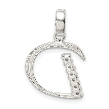 Sterlingsilber Zirkonia Buchstabe D Initiale Anhänger