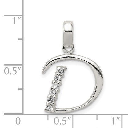 Sterlingsilber Zirkonia Buchstabe D Initiale Anhänger